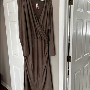 Banana Republic Taupe Long Sleeve Dress